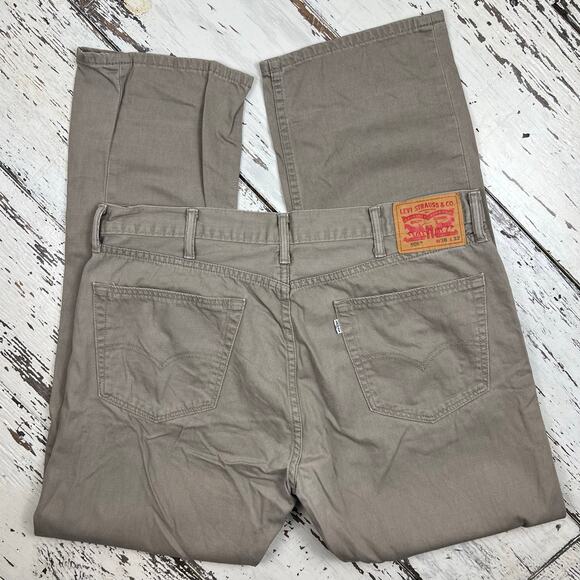 Levi’s 505 Jeans men’s 38x32 a lightweight khaki five pocket jeans - Picture 3 of 5